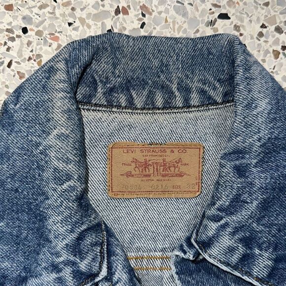 Vintage Levi Strauss Jean denim trucker jacket 32 small s - Picture 4 of 6